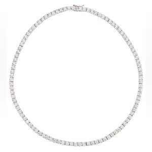 NWT Full Iced Out Necklace in Sterling Silver